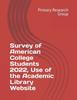 Survey of American College Students 2022, Use of the Academic Library Website