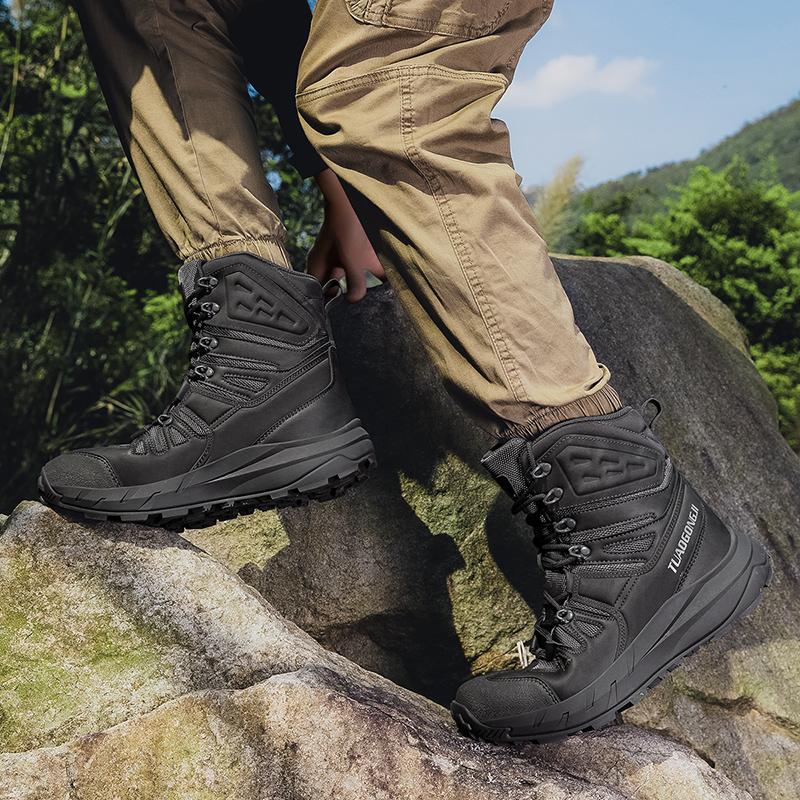 Męskie buty trekkingowe Nowe buty na platformie Outdoorowe taktyczne sneakersy Botki