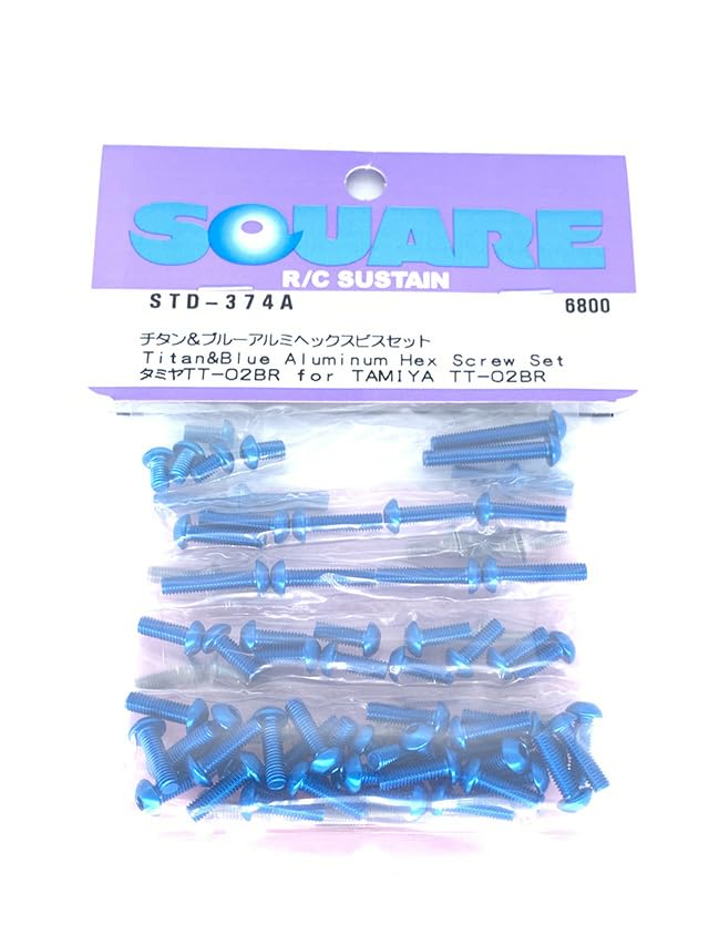 Tamiya TT-02BR Titanium & Blue Hex Screw Set STD-374A