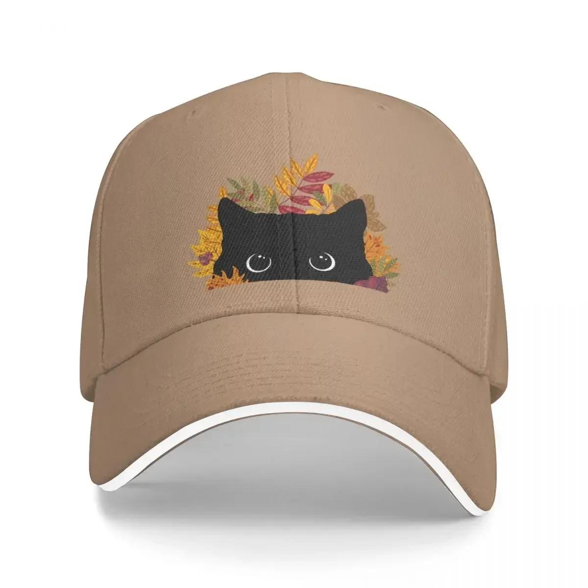 

Cat Peeking Spying Autumn Fall Cap Baseball Cap beach hat hip hop Ball cap Unisex hats Womens Adjustable
