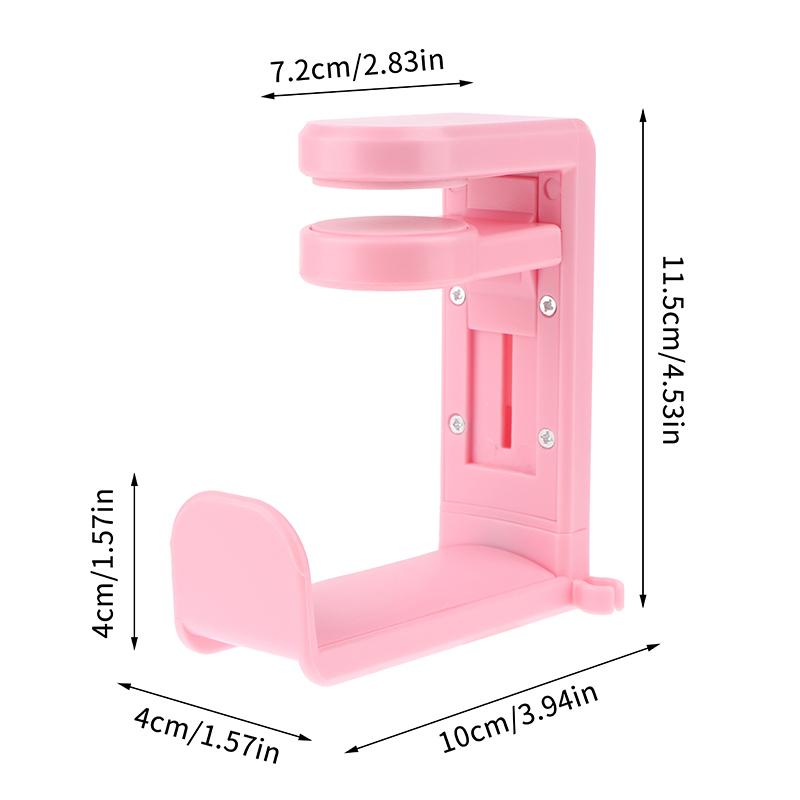 Suporte para Fone de Ouvido Sem Furos Clipe de Mesa Ajustável Gancho de Armazenamento de Mesa Suporte Giratório 360 Graus Decoração de Casa