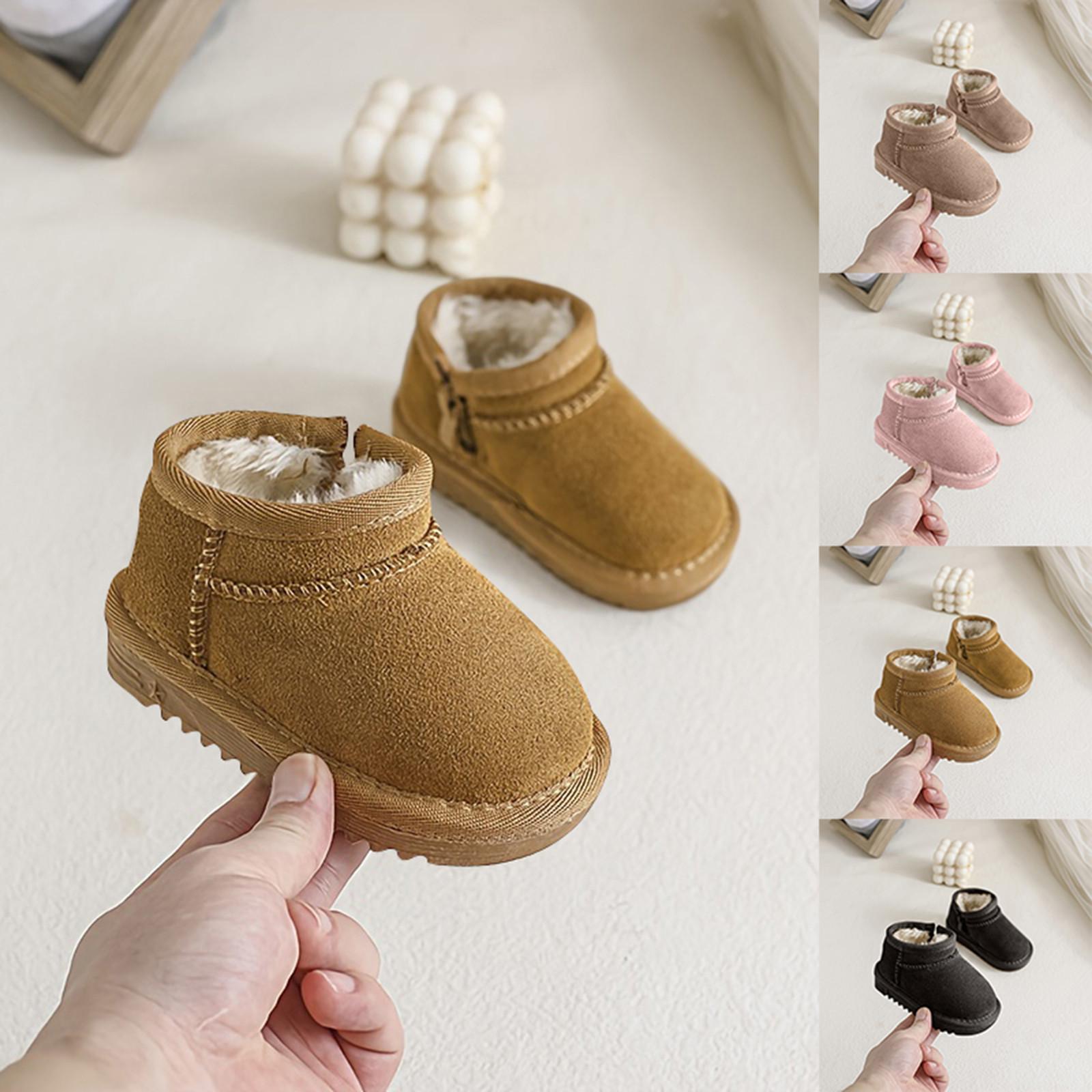 

Children Boots Indoor Slippers LeatherSuede Short Boots 17 хаки