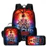 Strangertings Stranger Things Student School Bag Children'S Backpack Satchel Pencil Case
