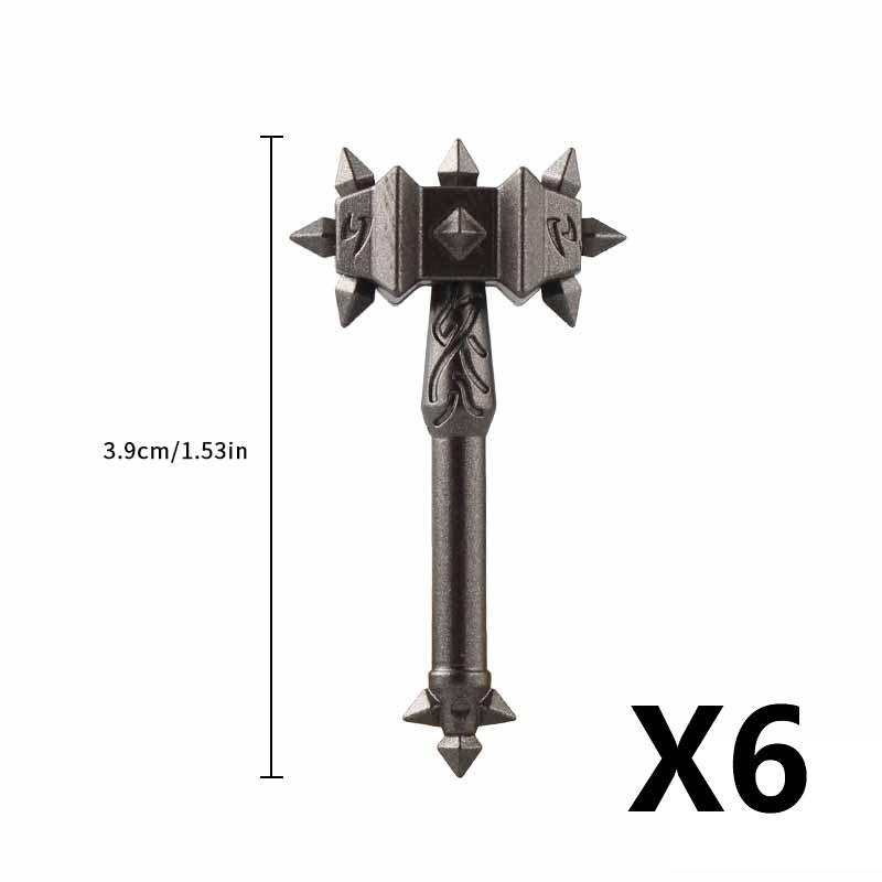 Medieval Figure Weapons Accessories Kits Building Blocks King Sword Lion King Shield Trident Battle Double-edged Axe Brick Toy