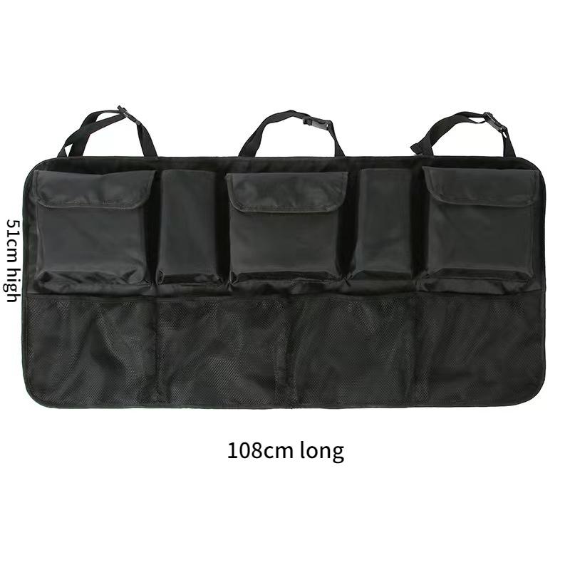 Back Seat Car Trunk Hanging Storage Bag Organizer 600D Oxford Waterproof Multi-pocket Car Trunk Storage Bag Hanging Organizer