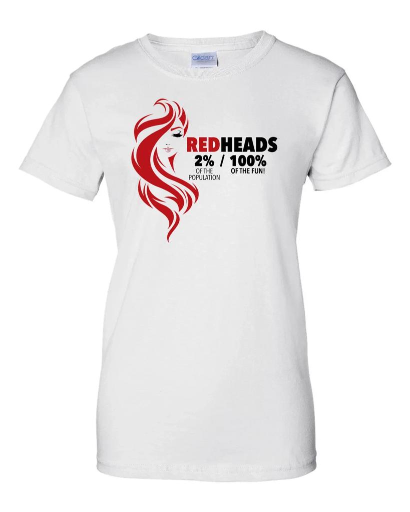 Ladies Redheads 2% of the population - 100% of the fun! Women's t-shirt