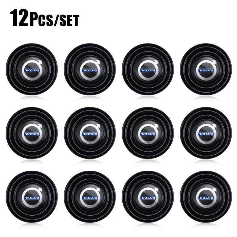 12Pcs Car Door Silicone Anti Shock Pad Sound Insulation Cushion Stickers For Volvo XC90 V90 V60 XC60 V40 S80 S60 S90 C40 XC40