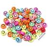 200pcs Mixed Letter Acrylic Beads Round Flat Alphabet Spacer Beads For Jewelry Making Handmade Diy Bracelet Necklace