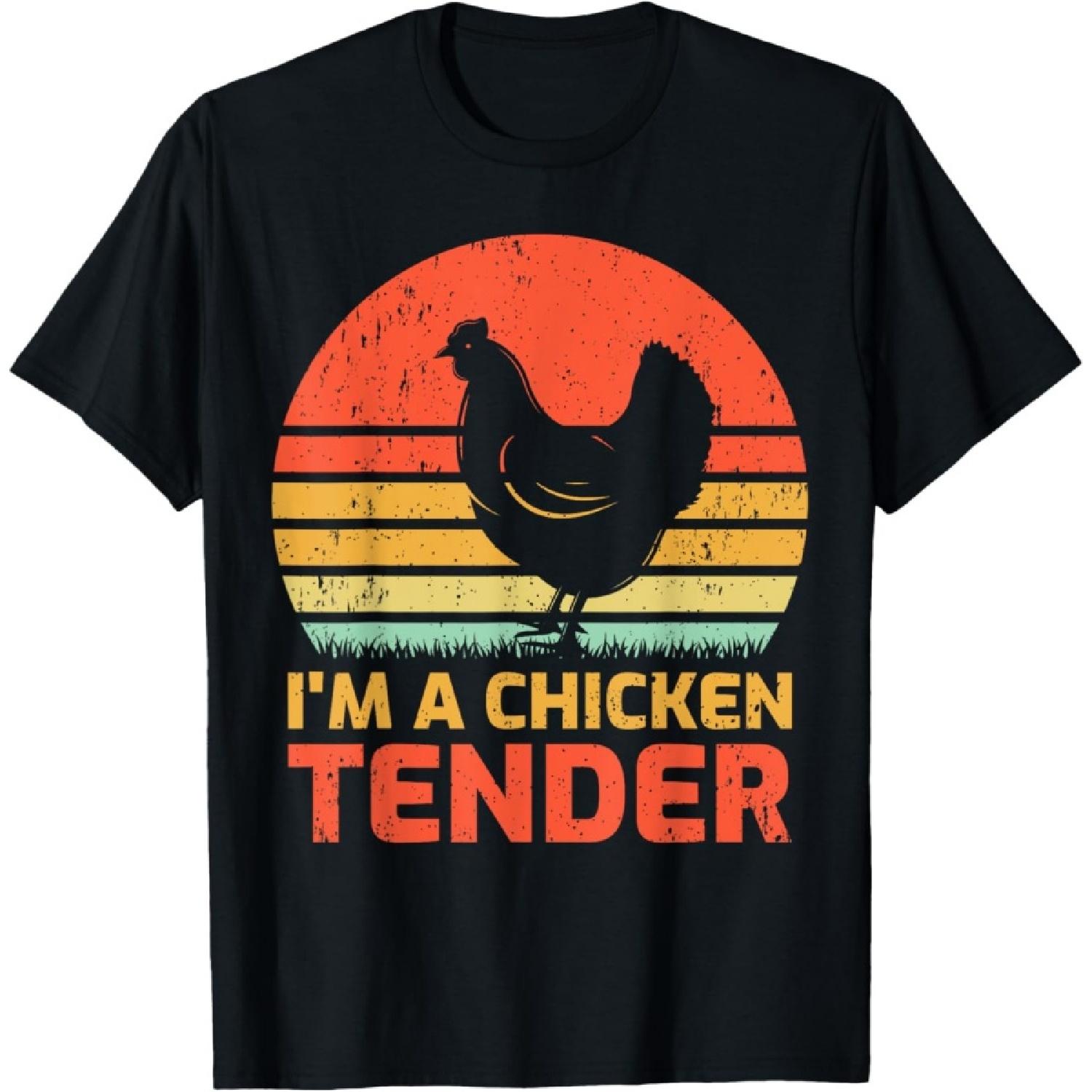 Vintage Chicken Farmer Retro I m A Chicken Tender T-Shirt S