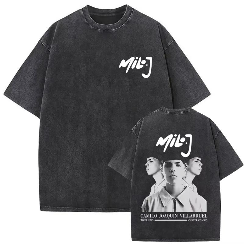 Washed Vintage Rapper Milo J Music Album Logo Merch Tshirt Unisex Women Hip Hop Fashion Oversized T Shirts Streetwear