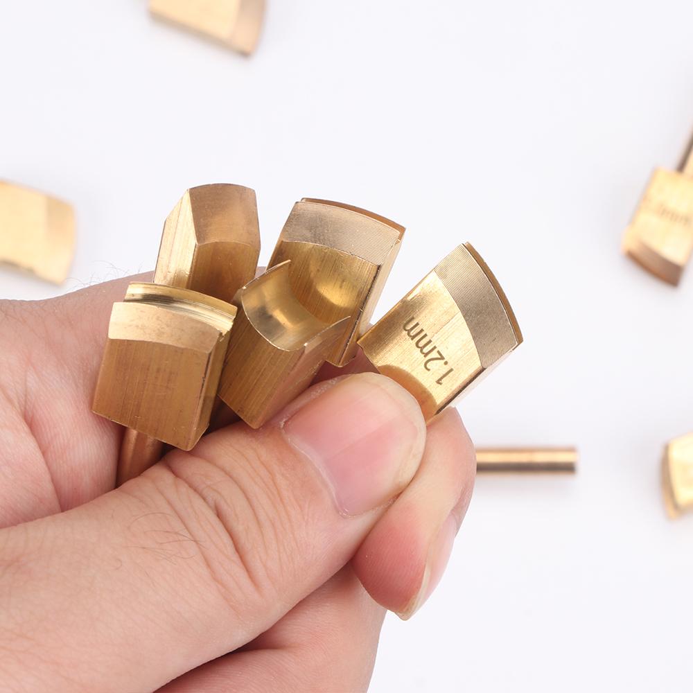 1pcs Leather Edge Soldering Iron Brass Head, DIY Process Pressure Edge Sealing Soldering Iron Tips Tool, DIY Leather Edging Tool