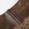 Fashion Fur Patchwork Leather Skirt Women's Short Low Waist Slim Fit Hot Girl Hip Skirt