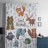 Animale Volpe Procione Gufo Tenda Trasparente Per Camera Da Letto Tenda Tulle Voile Per Cucina Soggiorno Decorazione Trattamento Finestra
