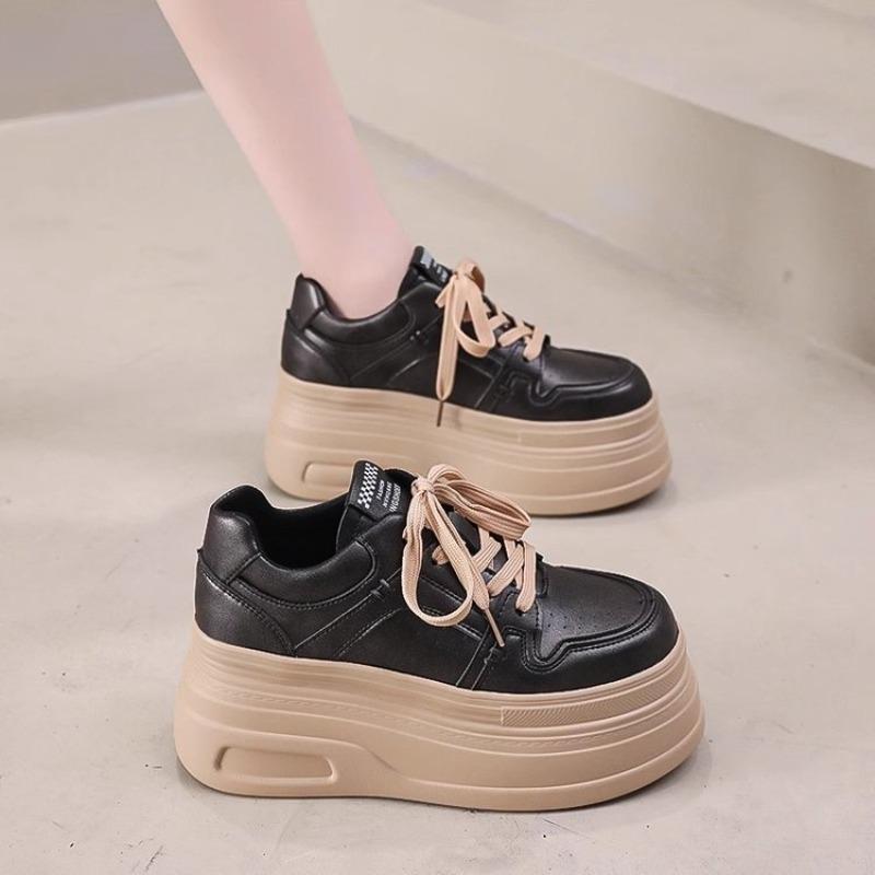 Casual Sports Platform Single Shoes Women's Autumn New Versatile Fashion Casual Style Heightening Muffin Board Shoes