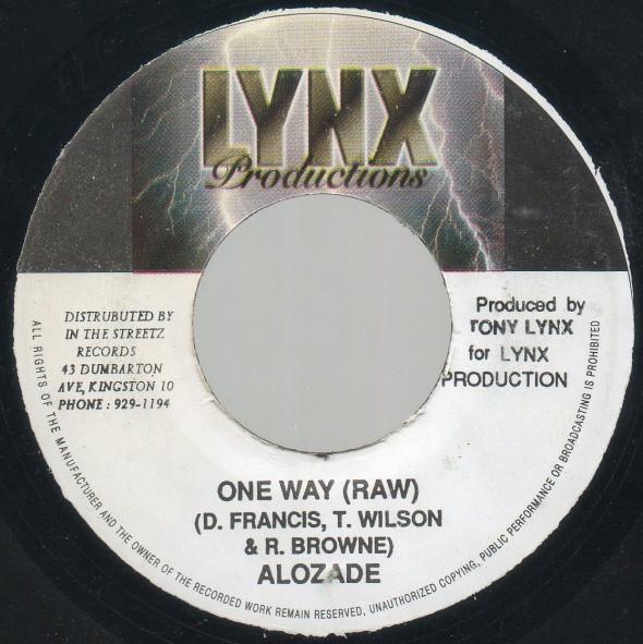 

7inch Record ALOZADE - One Way NONE Lynx Production Jamaica Reggae, Ska & Dub Used