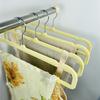 35CM multifunctional non-slip non-marking ABS flocking hanger clothing store trouser rack tie rack adult plastic Velvet hanger