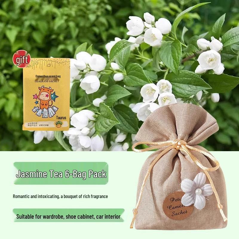 Gardenia Osmanthus Scented Sachet for Wardrobe & Car - All-Season Deodorizing Bag