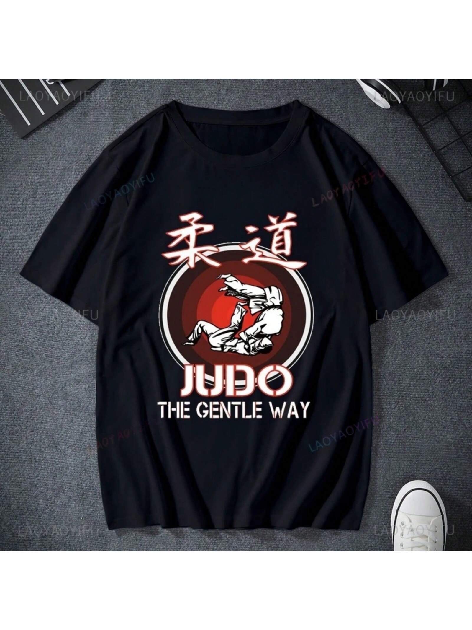 JUDO THE GENTLE WAY, Judo Printed Shirts,unisex s And Wounisex s Casual And Fashionable Loose Cotton Round-Neck Short-Sleeved T-Shirts S разноцветный