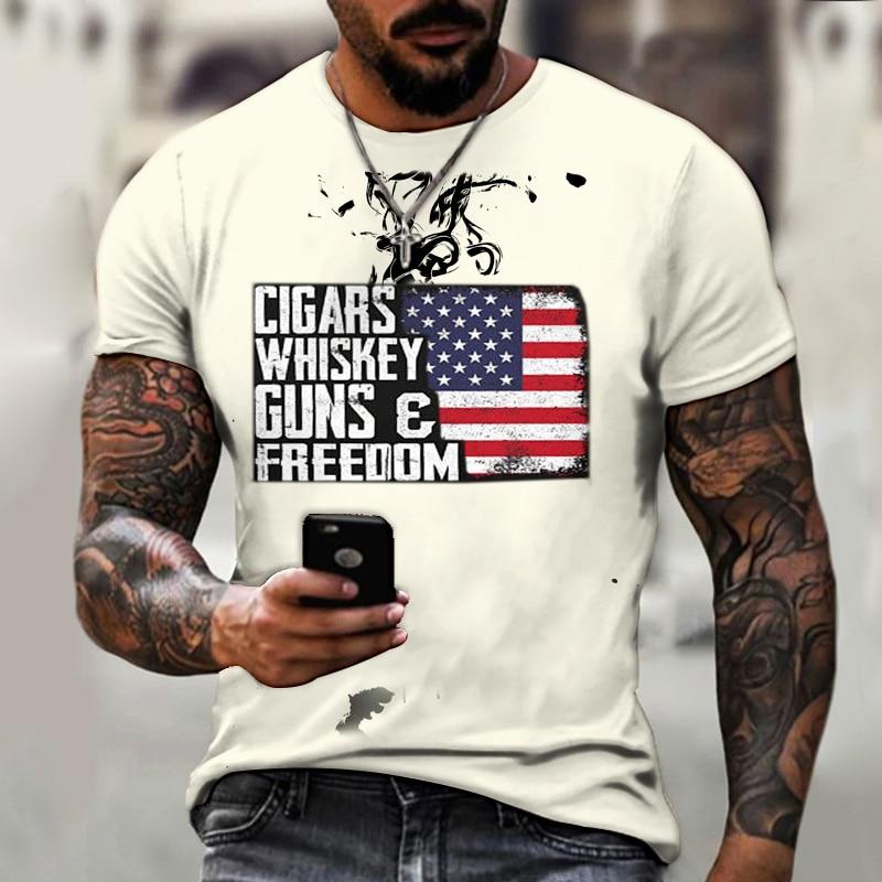 American Printed T-shirt Personality 