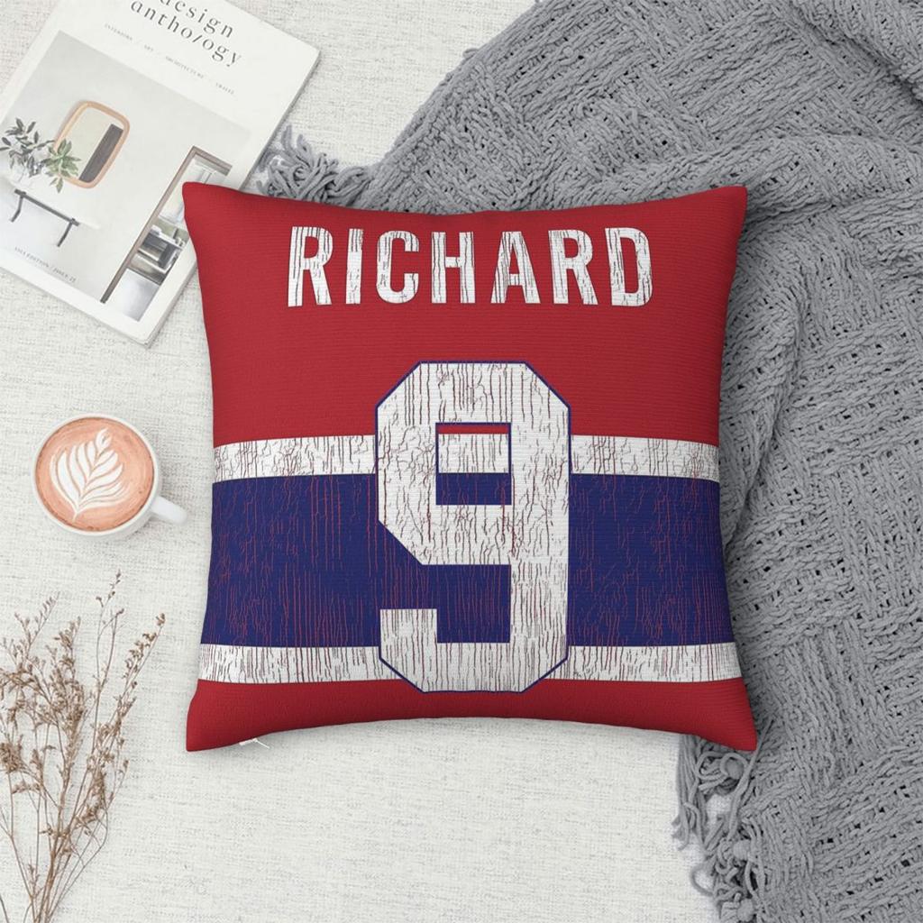 Richard Maurice Ice Hockey Pillowcase Polyester Linen Velvet Creative Zip Decorative Throw Pillow Case Sofa Seater Cushion Cover