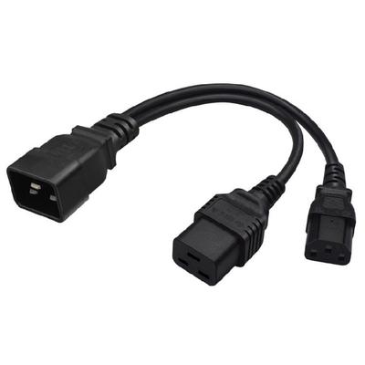 C20 To C13+C19 Y Splitter Power Plug Cord Single IEC 320 C20 Male To C13+C19