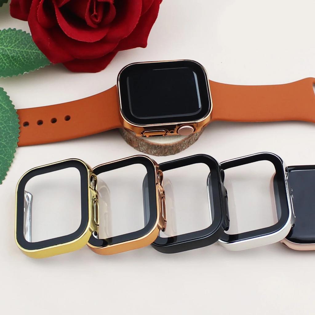 Waterproof Case for Apple Watch 7 8 9 45mm 41mm 10 46mm 42mm Screen Protector Glass+Cover Bumper for iWatch 4 5 SE 6 44mm 40mm