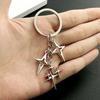 1pc Four-pointed Star Keychain - Key Ring For - Fashion Pendant For Bag Backpack Car Key - Trendy Accessory For Fashionable