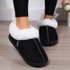 Women Winter Warm Cotton Shoes Soft Sole Indoor Home Fluffy Slippers Woman Comfortable Flat Heels Non Slip Faux Fur Slippers