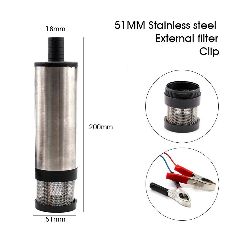 51MM Electric Submersible Pump For Pumping Diesel Oil Water Fuel Transfer Dc 12V 24V Volt Mini Car Kerosene Suction Pump 20L/min