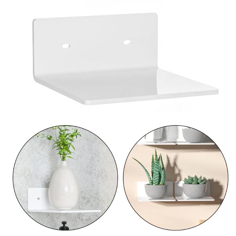 Set of 2 Acrylic Wall Shelves Decorative Storage for Small Spaces  Modern Home Organization Solution