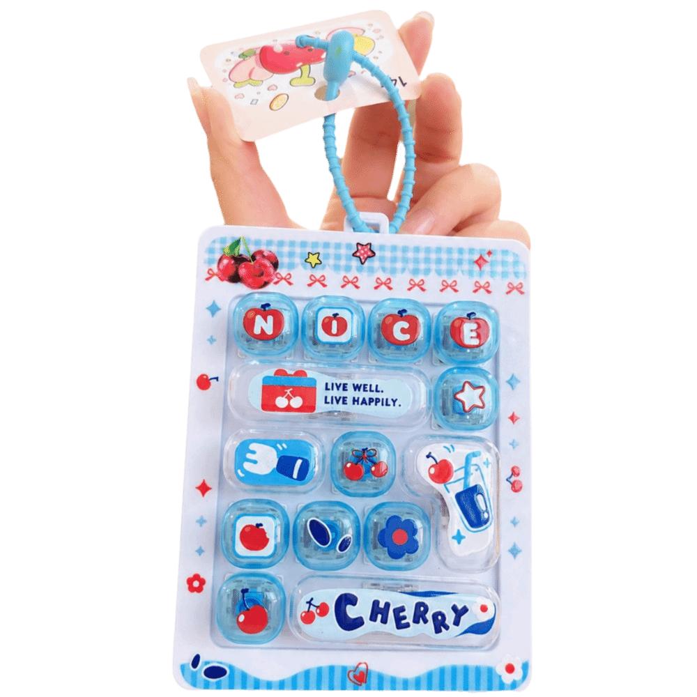 14Key Decompression Button Toy Creative Style Keyboard Keychain Mini Keyboard Pendant Children Use