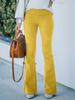 Spring 2025 Women's High-Waisted Micro-Flare Corduroy Pants