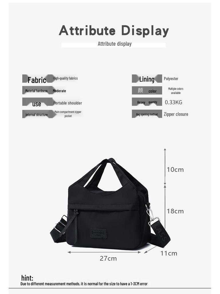 Leichte Mehrschichtige Vielseitige Schulter- & Umhängetasche mit großem Fassungsvermögen für Damen