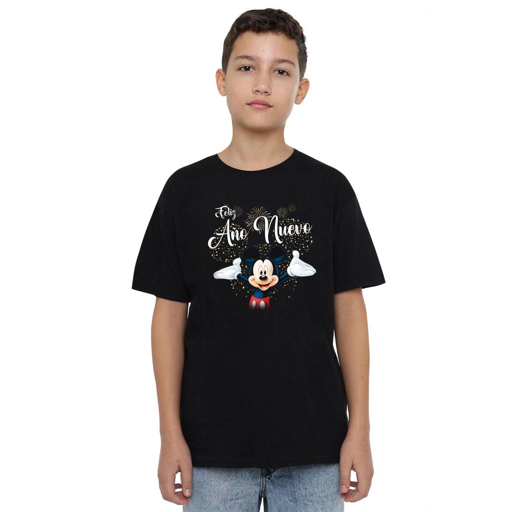 Disney Childrens/Kids Spanish Mickey Mouse Fireworks New Year T-Shirt