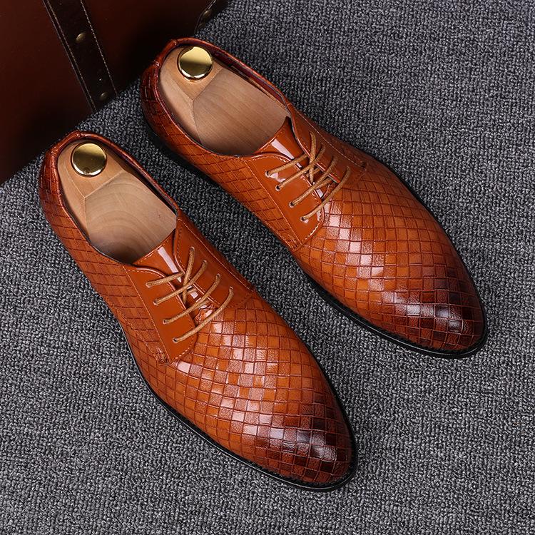 2024 Men's Youth Business Rubber Sole Flat Bottom Large British Leather Shoes