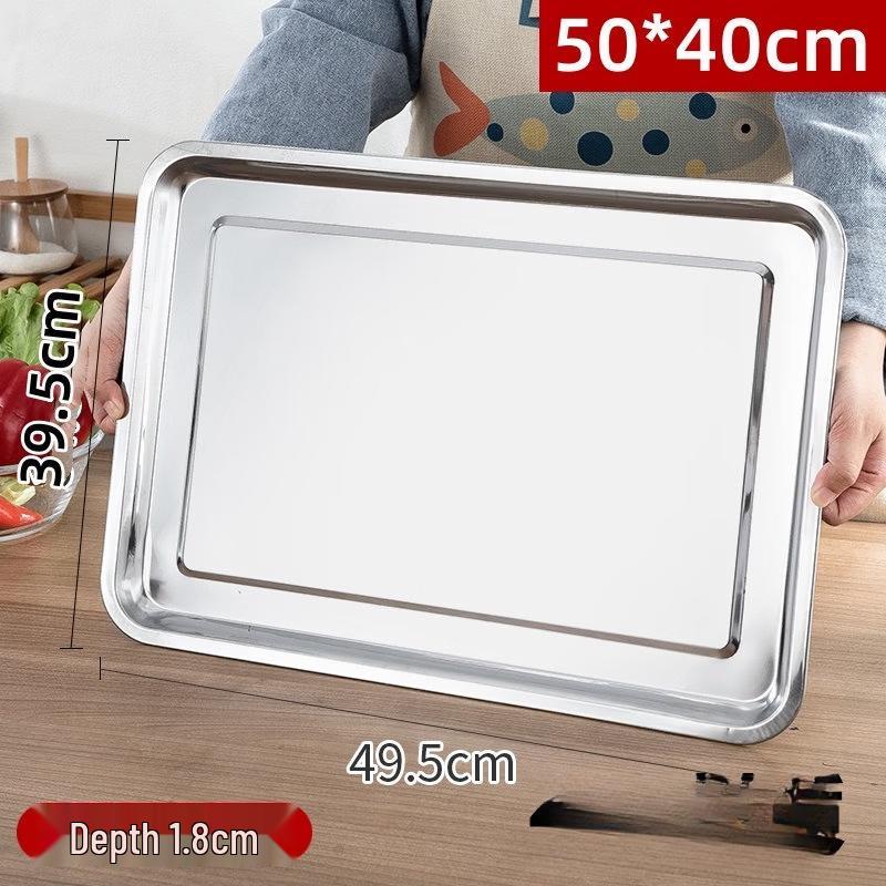 WUHE Stainless Steel Rectangular Serving Tray