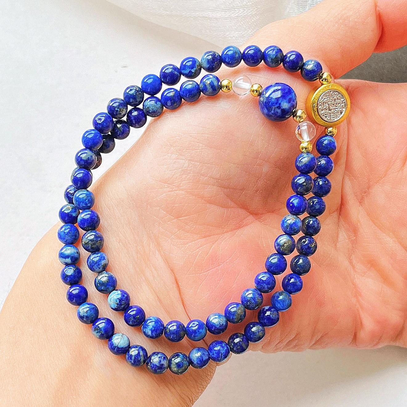 

Осенне-зимний браслет в ретро-стиле из высококачественного натурального лазурита