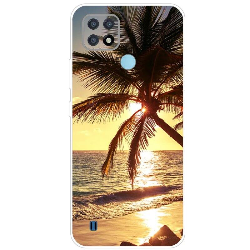 Realme C21 Hülle 6.5'' Klar Silikon Fudnas Weiche TPU Hülle Für Realmi C21 2021 Hülle C 21 Handyhüllen Rückseite RealmeC21 Bumper