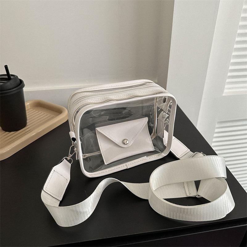 New broadband bag women's crossbody bag fashionable and casual small fresh shoulder envelope bag transparent jelly bag