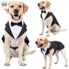 Dog Tuxedo Costume for Large Medium Dogs Detachable Design Dog Wedding Party Suit for Golden Retriever Labrador