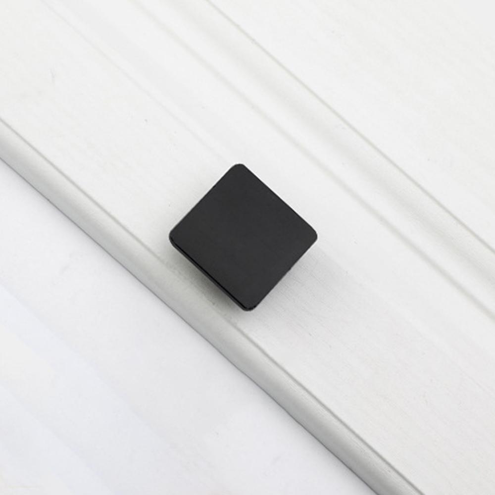 1PC 40MM Space Aluminum Square Drawer Knobs Black Silver Cabinet Handle Cupboard Dresser Pull Knob Furniture Fittings Home Decor