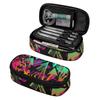 Stationery Pencil Case 300D Polyester Portable Zipper Closure with Main Compartment Mesh Pocket and Pen Slots for School and Study