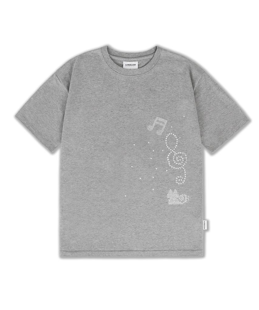 AMBLER Crystal Clef Hotfix Short Sleeve T-Shirt As1318 (Melange)