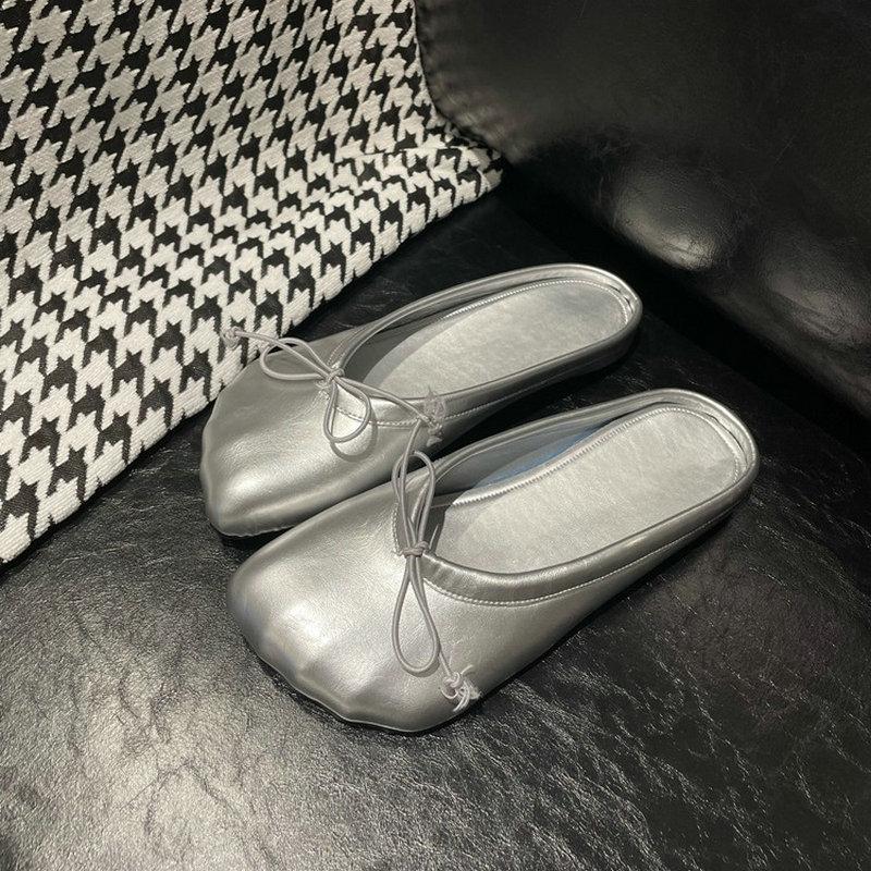 Fashion 2025 Luxury Flat Leather Ballet Shoes Ladies Spring And Summer Comfortable Soft Soled Shoes For Dancing On Light Casual Shoes