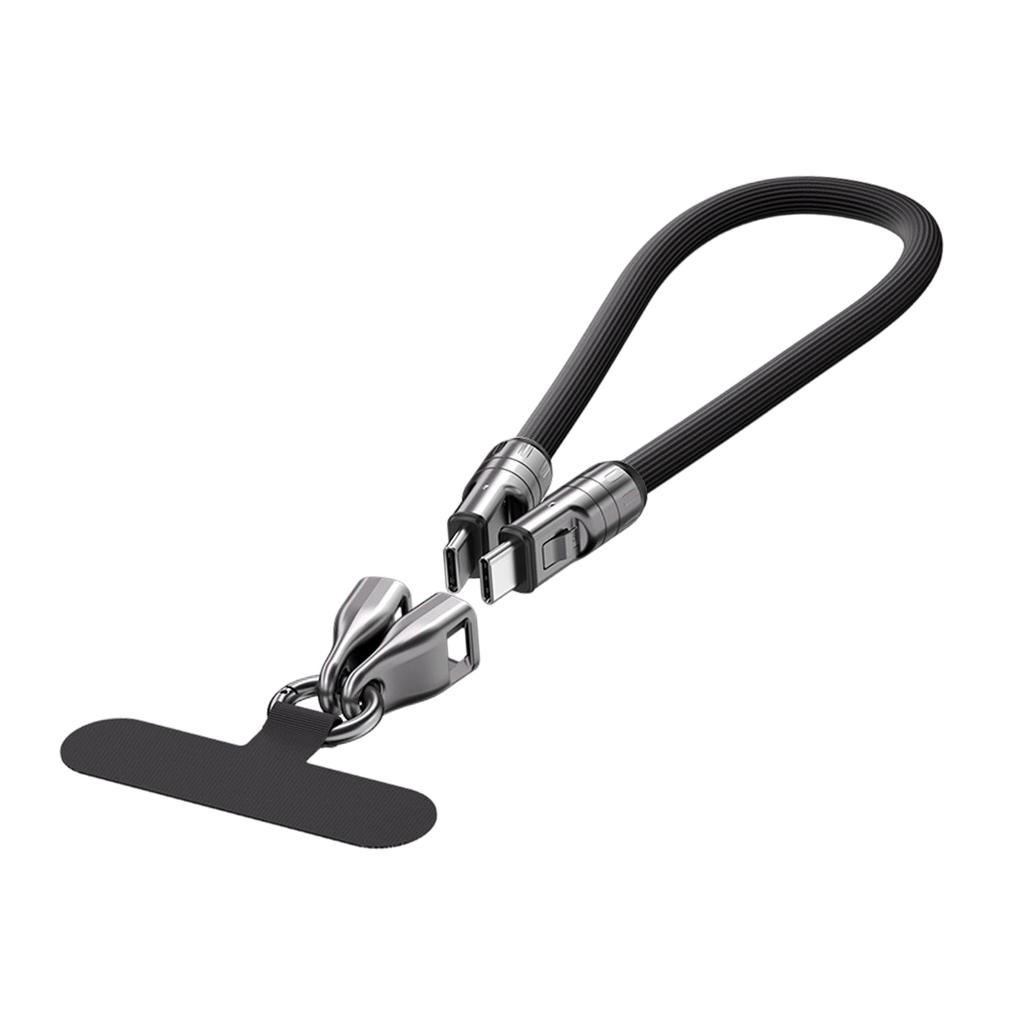 C To C 240W Charging Cable With Wearable Bracelet Design,2 In 1 Cell Phone Lanyard 5A Fast Charging Data Cable, 480Mbps Data Transfer USB C Cable Cell
