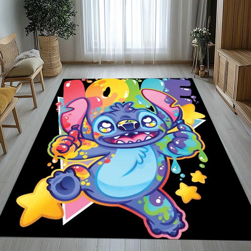 

Cartoon S-Stitch Kawaii Monster Living Room Non-Slip Area Rug Soft Carpet for Bedroom Kids Playroom Sofa,Home Decor Doormat gift 40x60cm