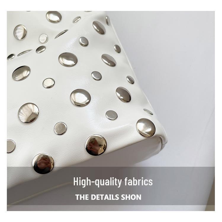 2025 Gothic Rivet Women's Cross-Body Commuter Bag - Large Capacity Bucket Style