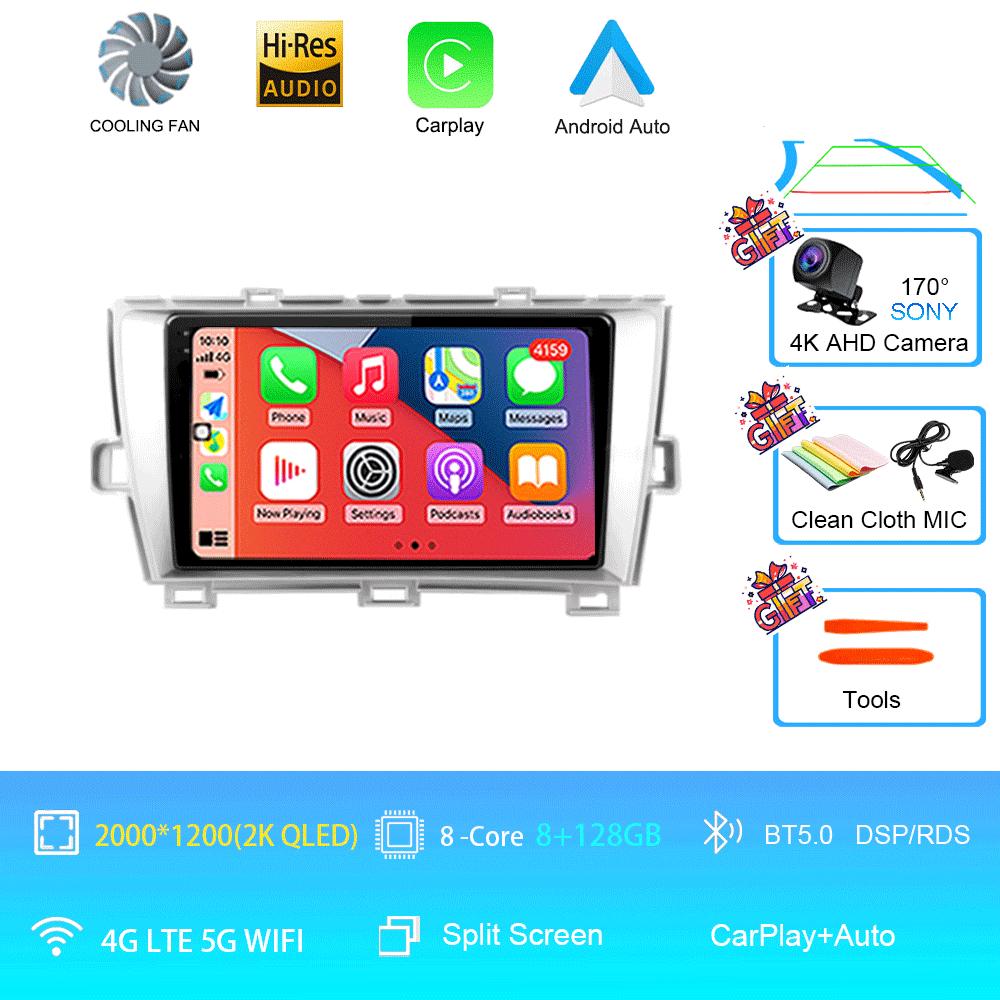 Car Radio Android 14 For Toyota Prius XW30 30 2009-2015 LHD Multimedia Video Player Navigation Stereo GPS 360 Camera No 2 Din 9”