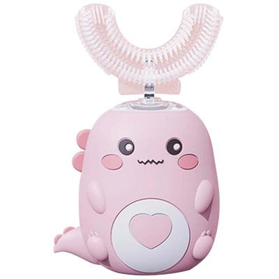 Children's Degrees Smart Sonic Electric Toothbrush Automatic Rechargeable Soft Bristles Cartoon U-Shaped 360 Design