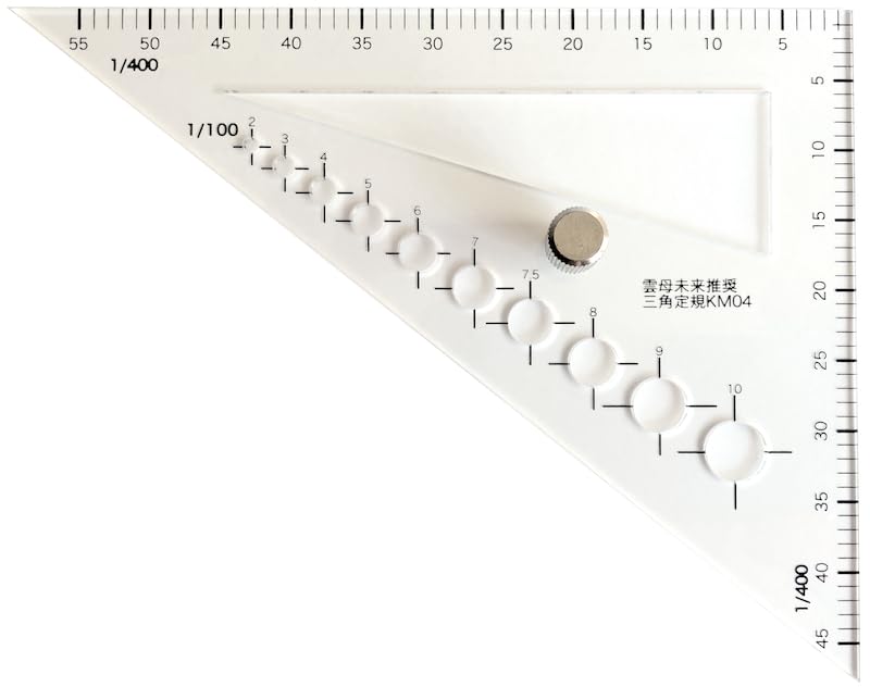 

Triangular ruler for Esquis road diagonal line and roof (with slope)